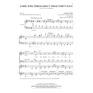 Lord, Who Throughout These Forty Days (arr. John Leavitt)