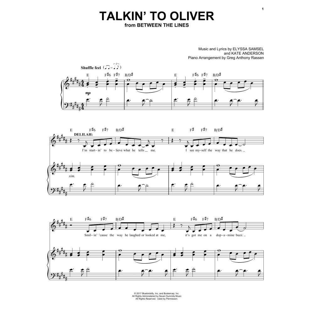 Talkin' To Oliver (from Between The Lines)