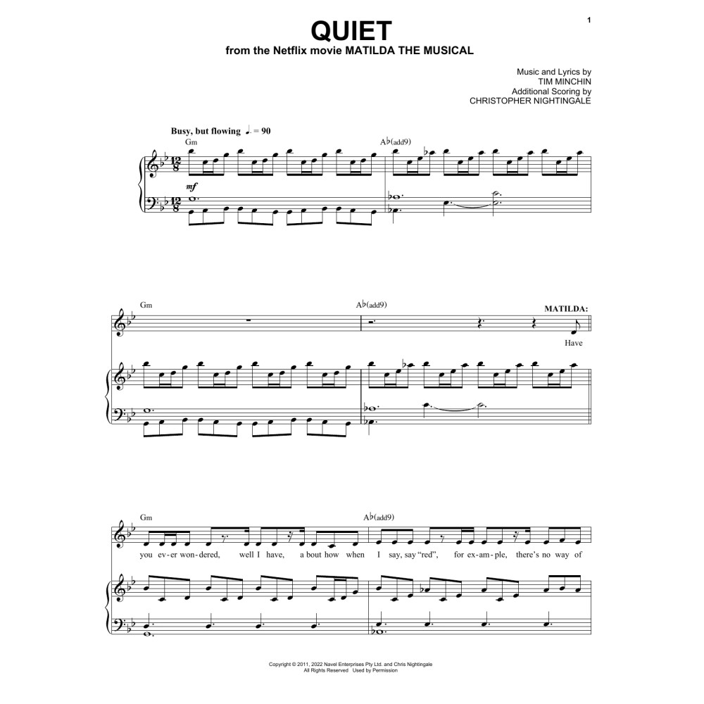 Quiet (from the Netflix movie Matilda The Musical)