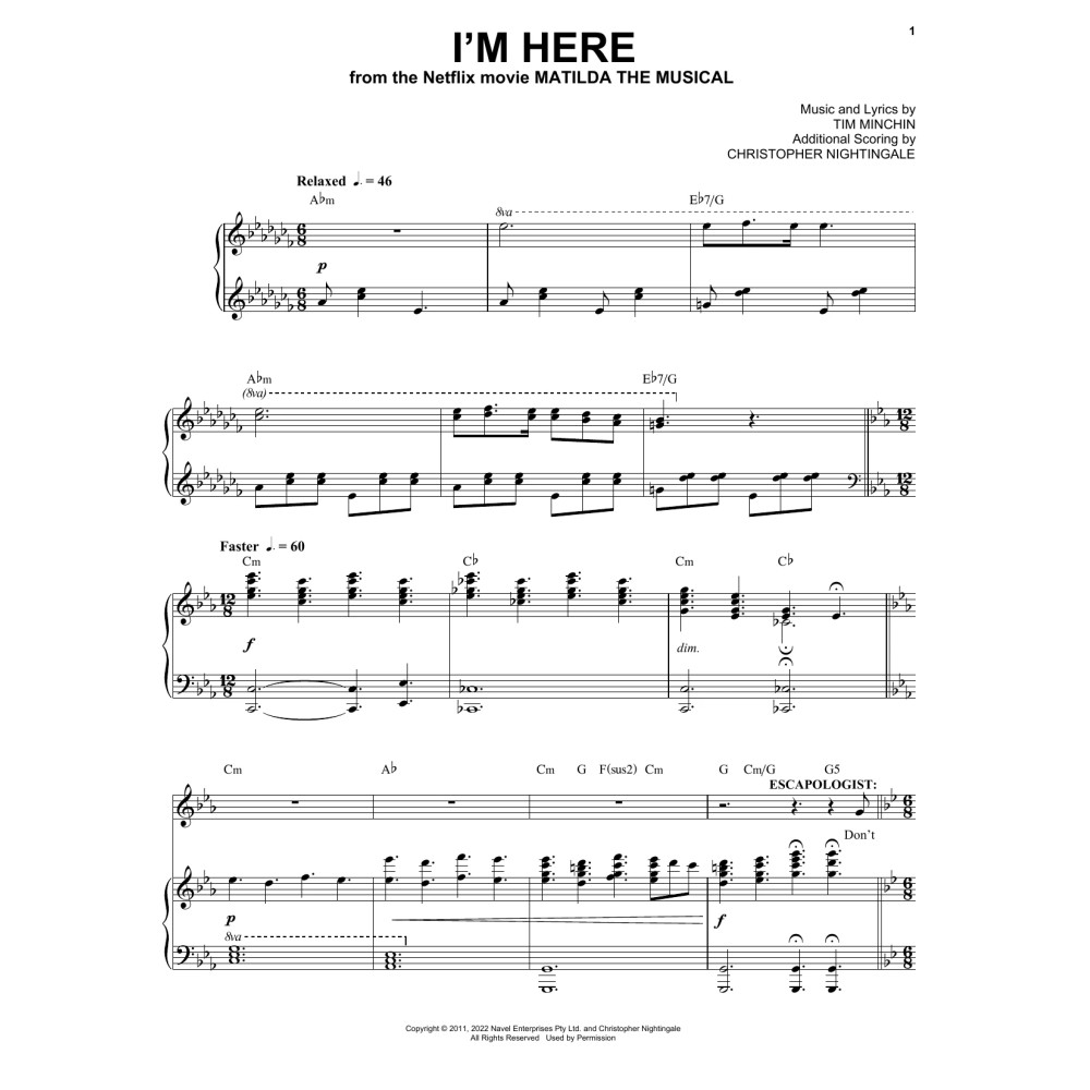 I'm Here (from the Netflix movie Matilda The Musical)