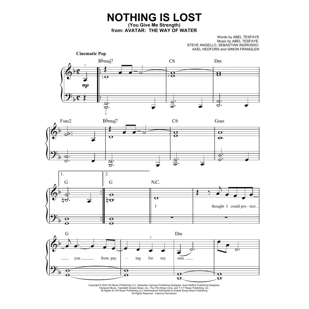 Nothing Is Lost (You Give Me Strength) (from Avatar: The Way Of Water)