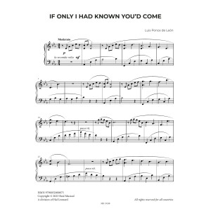 If Only I Had Known You'd Come