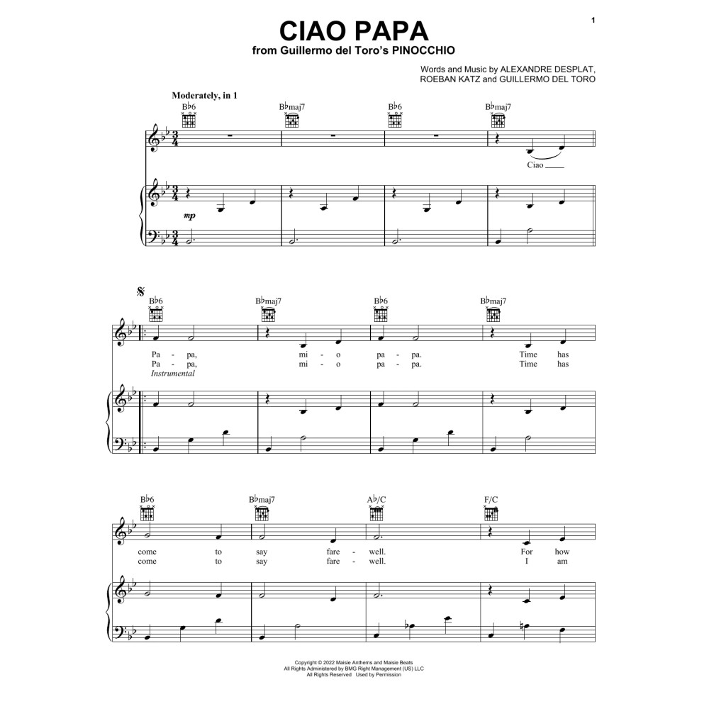 Ciao Papa (from Guillermo del Toro's Pinocchio)