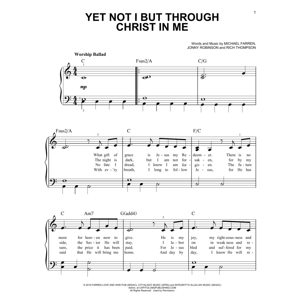 Yet Not I But Through Christ In Me