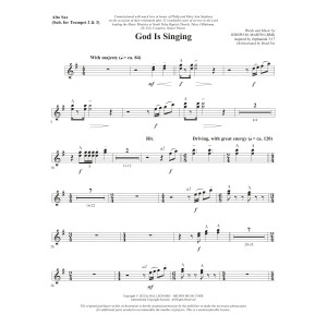God Is Singing - Alto Sax (sub. Trumpet 2-3)