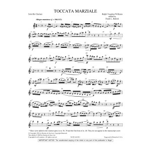 Toccata Marziale - Solo Bb Clarinet