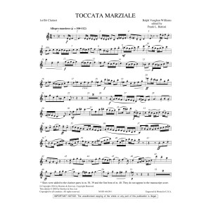 Toccata Marziale - 1st Bb Clarinet