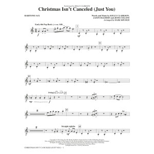 Christmas Isn't Canceled (Just You) (arr. Mark Brymer) - Baritone Sax