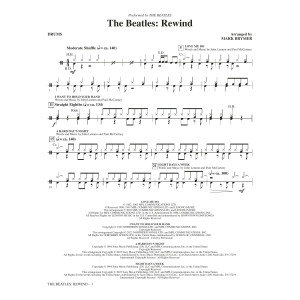 The Beatles: Rewind (Medley) (arr. Mark Brymer) - Drums