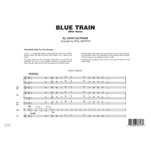 Blue Train (Blue Trane) (arr. Paul Murtha) - Full Score