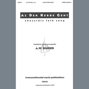 Az Der Rebbe Geht (arr. A.W. Binder)