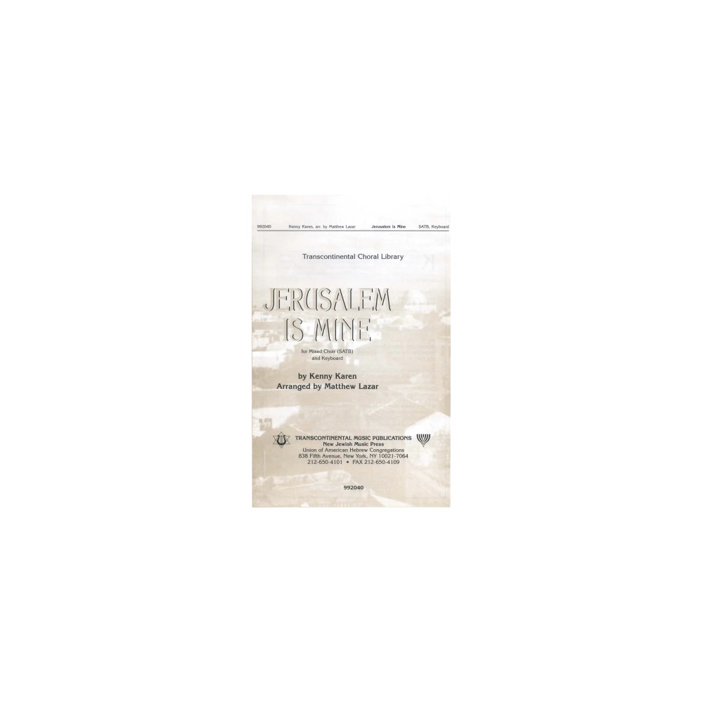 Jerusalem Is Mine (arr. Matthew Lazar)