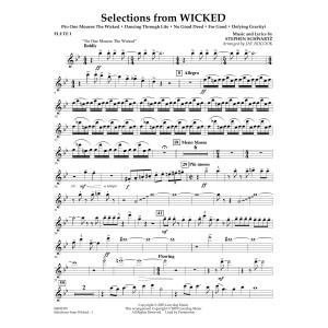Selections from Wicked (arr. Jay Bocook) - Flute 1