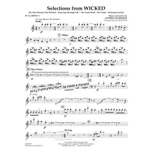 Selections from Wicked (arr. Jay Bocook) - Bb Clarinet 1