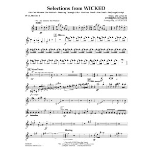 Selections from Wicked (arr. Jay Bocook) - Bb Clarinet 2