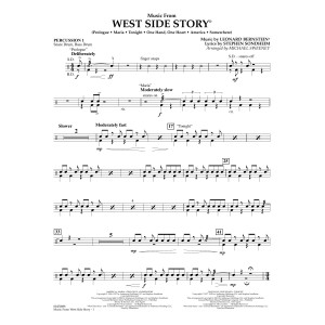 Music from West Side Story (arr. Michael Sweeney) - Percussion 1