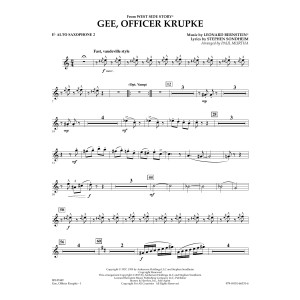 Gee, Officer Krupke (from West Side Story) (arr. Paul Murtha) - Eb Alto Saxophone 2