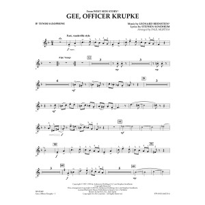 Gee, Officer Krupke (from West Side Story) (arr. Paul Murtha) - Bb Tenor Saxophone