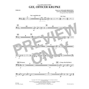 Gee, Officer Krupke (from West Side Story) (arr. Paul Murtha) - Timpani