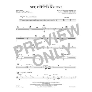 Gee, Officer Krupke (from West Side Story) (arr. Paul Murtha) - Percussion 2