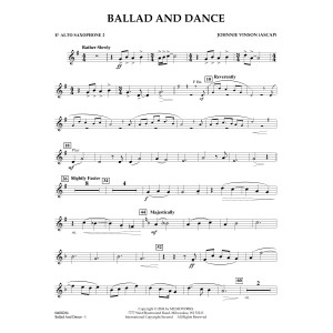 Ballad And Dance - Eb Alto Saxophone 2