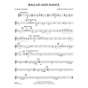 Ballad And Dance - Bb Tenor Saxophone