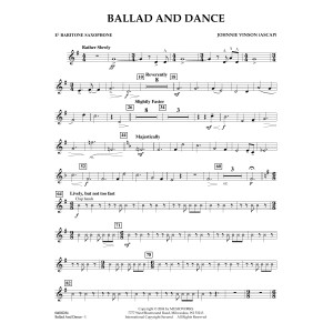 Ballad And Dance - Eb Baritone Saxophone