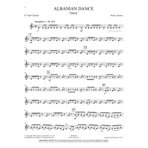 Albanian Dance - Eb Alto Clarinet