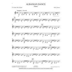 Albanian Dance - Eb Contra Alto Clarinet