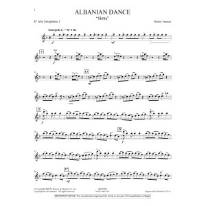 Albanian Dance - Eb Alto Saxophone 1
