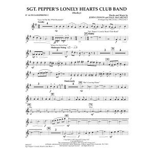 Sgt. Pepper's Lonely Hearts Club Band (Medley) (arr. Michael Sweeney) - Eb Alto Saxophone 2