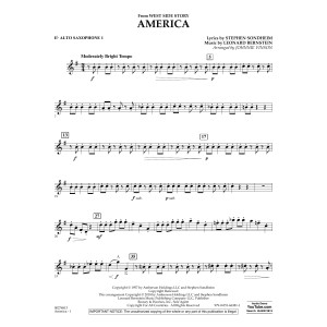 America (from West Side Story) (arr. Vinson) - Eb Alto Saxophone 1