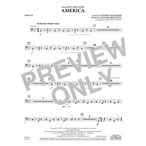 America (from West Side Story) (arr. Vinson) - Timpani