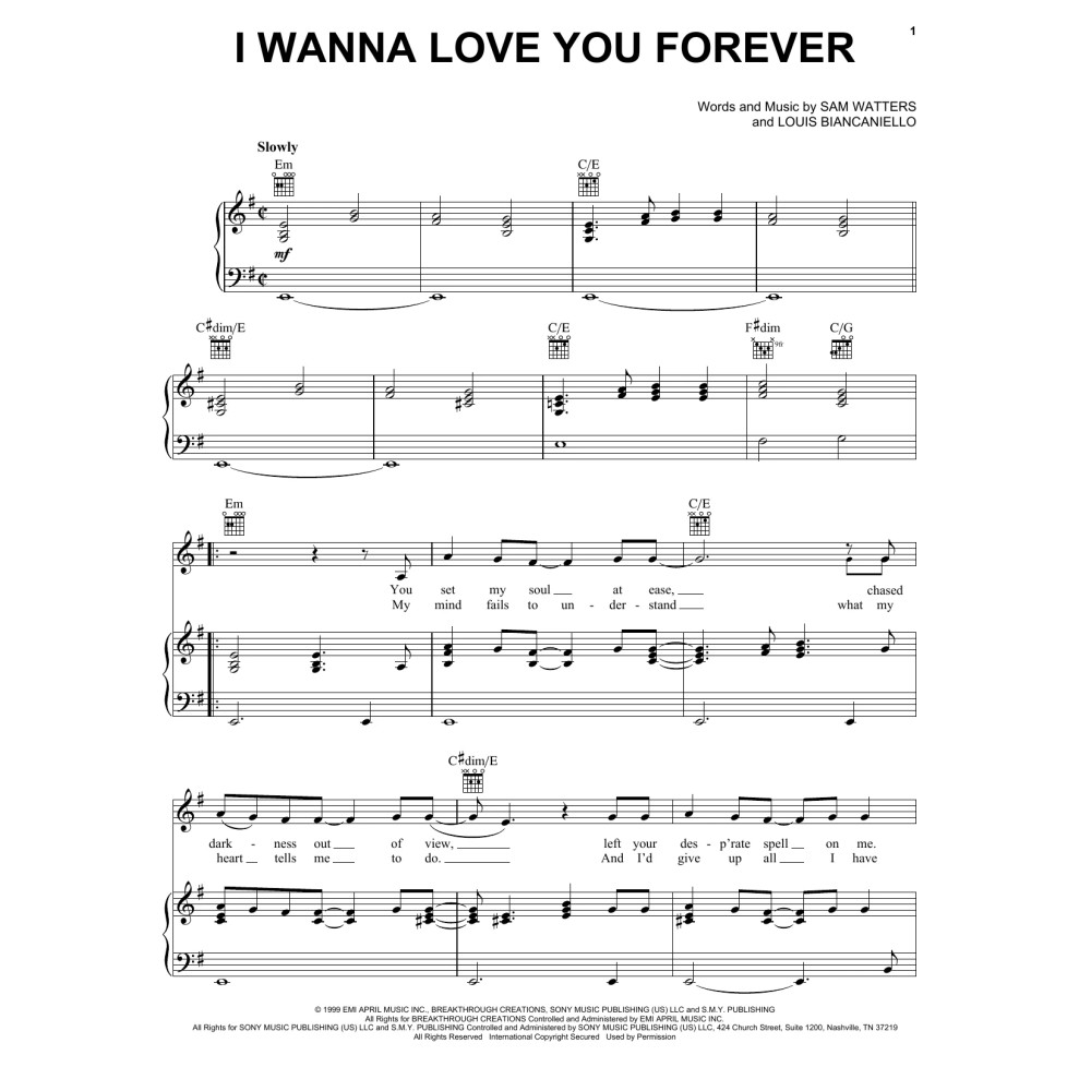 I Wanna Love You Forever