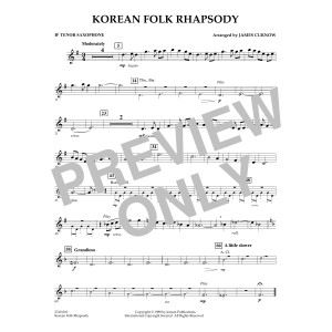 Korean Folk Rhapsody - Bb Tenor Saxophone