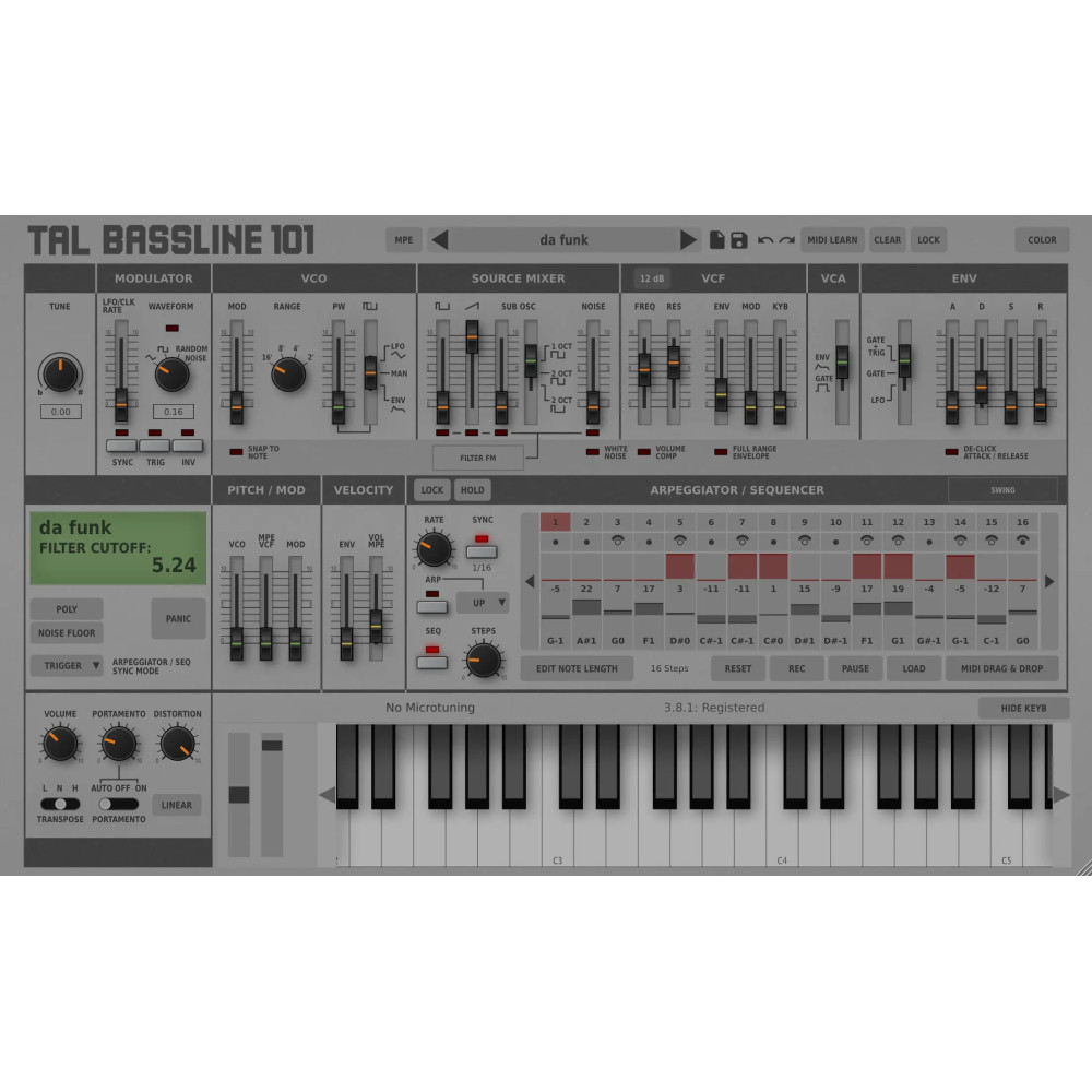 TAL SOFTWARE TAL BassLine-101