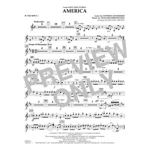 America (from West Side Story) (arr. Michael Brown) - Bb Trumpet 1