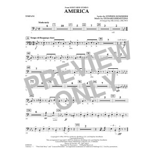 America (from West Side Story) (arr. Michael Brown) - Timpani