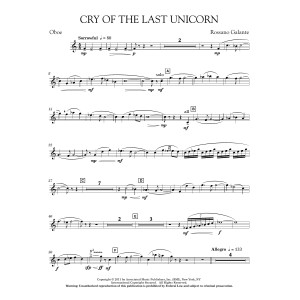 Cry Of The Last Unicorn - Oboe