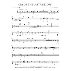 Cry Of The Last Unicorn - Bb Trumpet 2