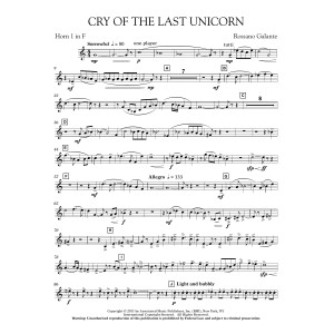 Cry Of The Last Unicorn - F Horn 1