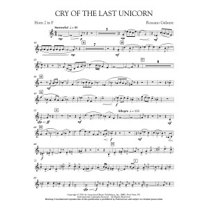 Cry Of The Last Unicorn - F Horn 2