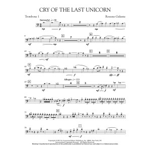 Cry Of The Last Unicorn - Trombone 1
