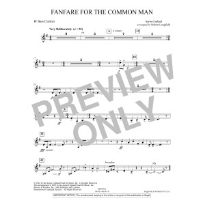 Fanfare For The Common Man (arr. Robert Longfield) - Bb Bass Clarinet