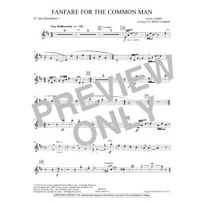 Fanfare For The Common Man (arr. Robert Longfield) - Eb Alto Saxophone 1