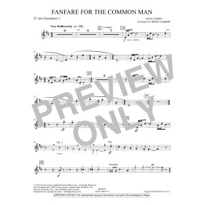 Fanfare For The Common Man (arr. Robert Longfield) - Eb Alto Saxophone 2