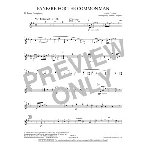 Fanfare For The Common Man (arr. Robert Longfield) - Bb Tenor Saxophone