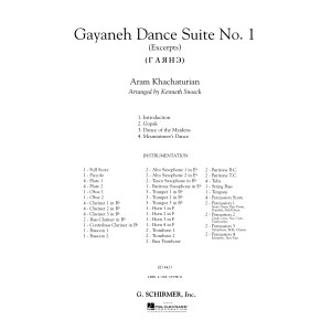 Gayenah Dance Suite No. 1 (Excerpts) (arr. Kenneth Snoeck) - Conductor Score (Full Score)