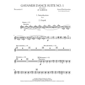 Gayenah Dance Suite No. 1 (Excerpts) (arr. Kenneth Snoeck) - Percussion 4