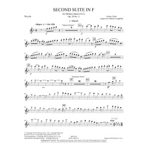 Second Suite in F (arr. Robert Longfield) - Piccolo